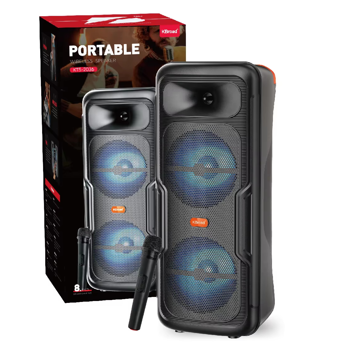 KBroad KTS- 2036 Wireless Portable Dj Party BT Speakers