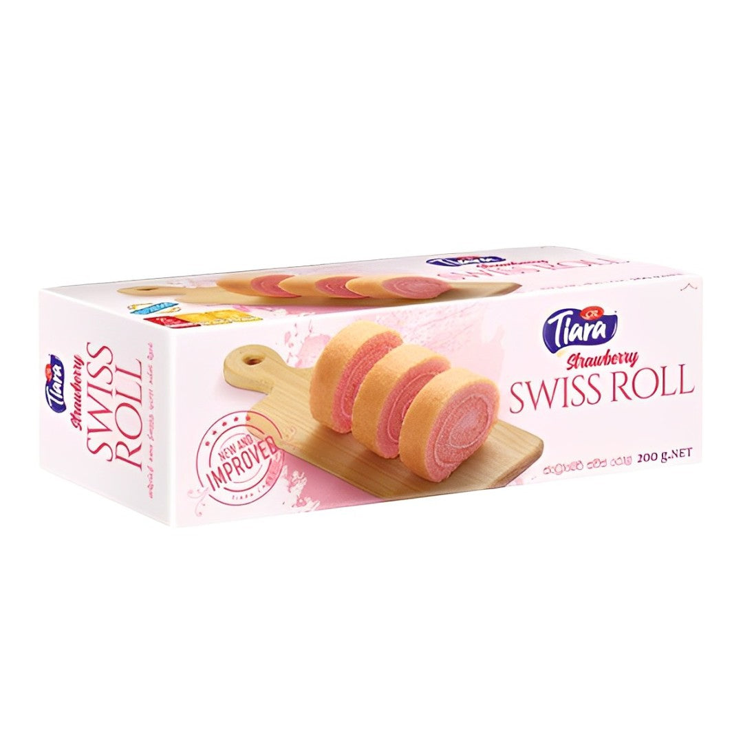 Tiara Swiss Roll Strawberry Cake - 200g