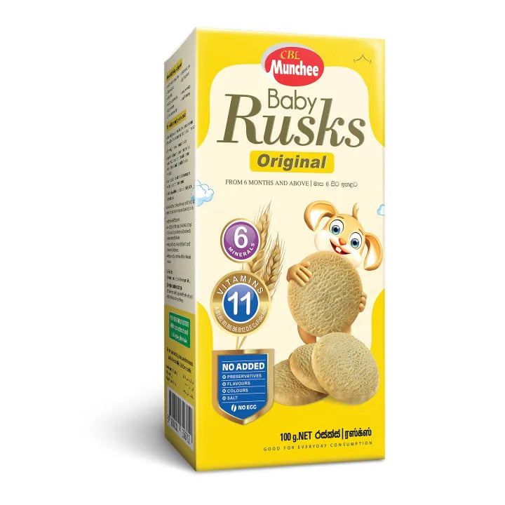 Munchee Baby Rusks (Original) Biscuits - 100g