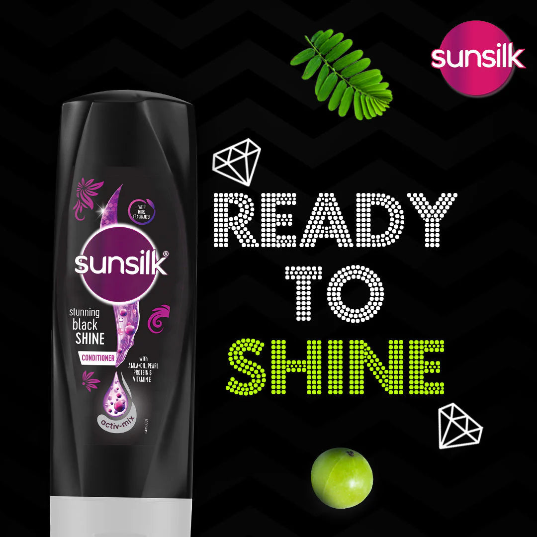 Sunsilk Stunning Black Shine Conditioner - 180ml
