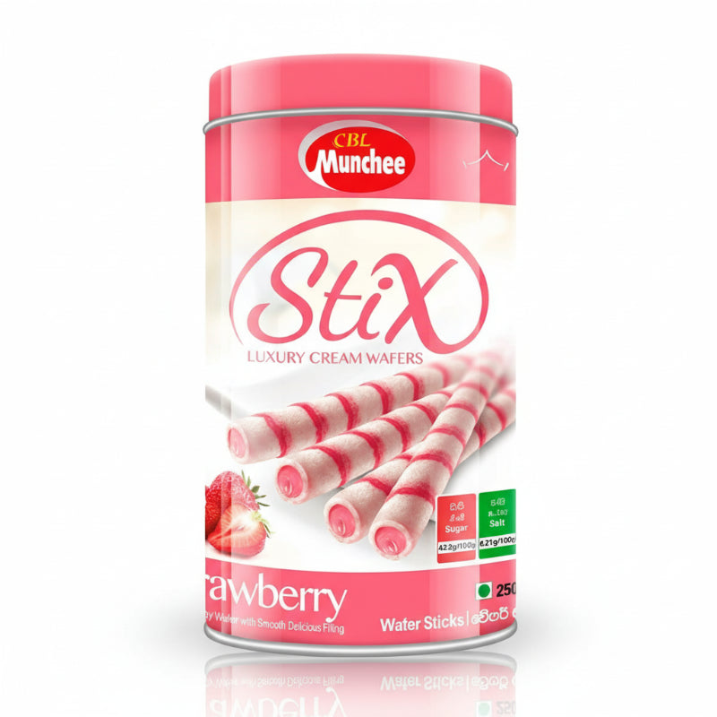 Munchee Stix Rolled Wafer Strawberry