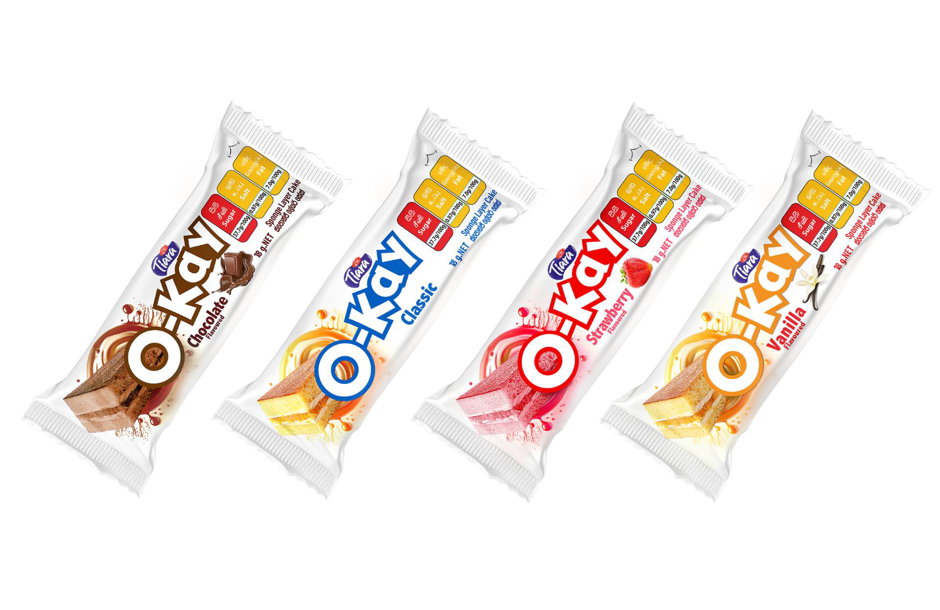 Tiara O-Kay Sponge Layer Cake - 18g