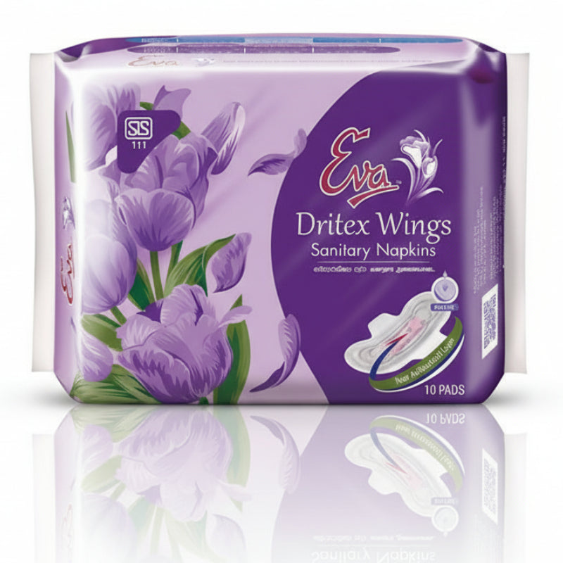 Eva Dritex Wings Sanitary Napkins - (10 Pads)