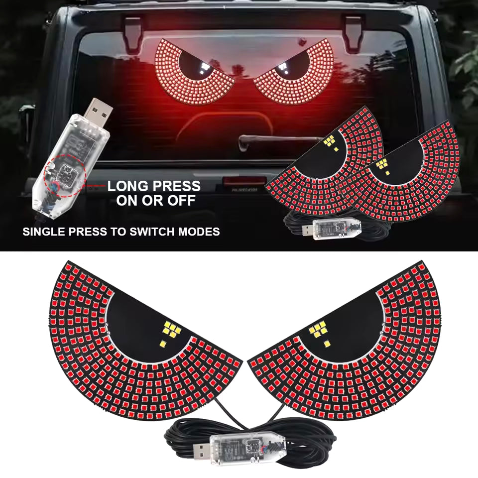 2X Devil's Eye LED Light Car Eye Light Truck Dynamic LED Light for Car Window