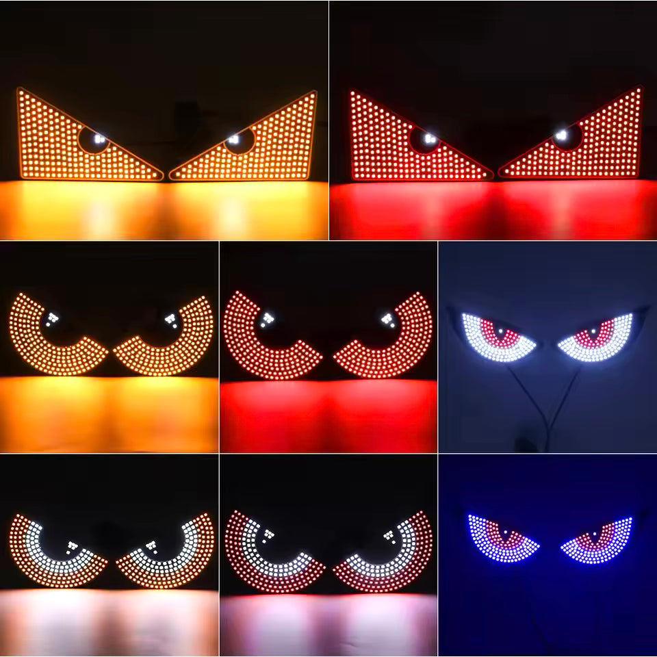 2X Devil's Eye LED Light Car Eye Light Truck Dynamic LED Light for Car Window