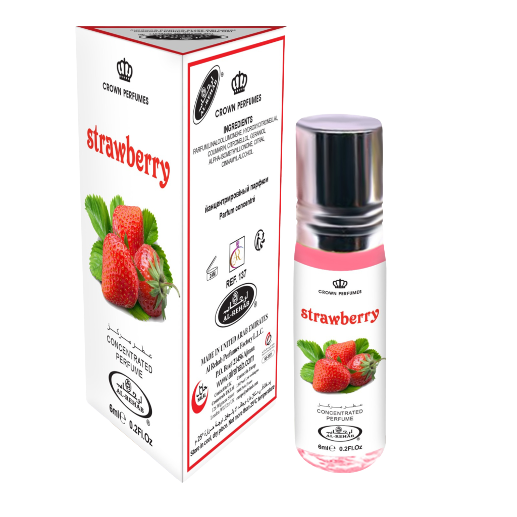 AL-REHAB Crown Perfumes Strawberry Concentrated Attar perfume - 6ml