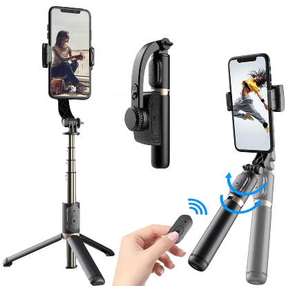 Q08 Gimbal Stabilizer Tripod Selfie Stick