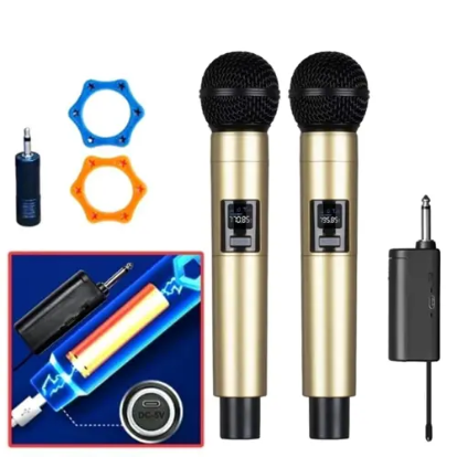 YF 208 Wireless Rechargeable Dual Microphone