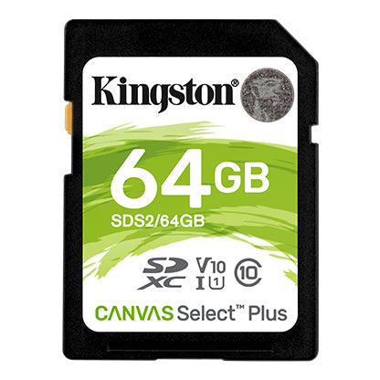 Kingston Canvas Select Plus SD Card | UHS-I Class 10 | 100MB/s Read