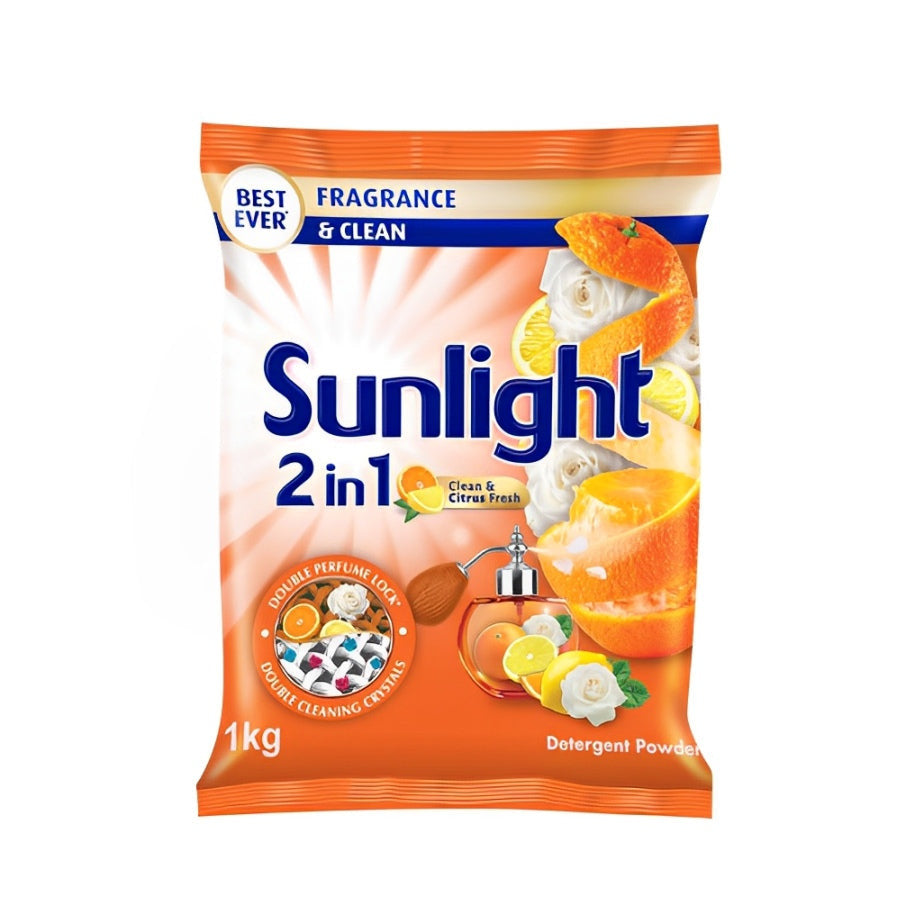 Sunlight 2 in 1 Detergent Powder - 1kg
