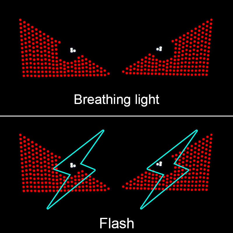 2X Devil's Eye LED Light Car Eye Light Truck Dynamic LED Light for Car Window