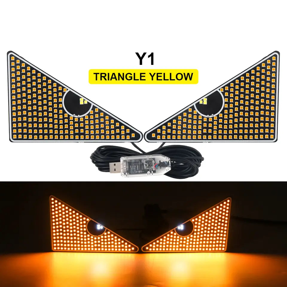 2X Devil's Eye LED Light Car Eye Light Truck Dynamic LED Light for Car Window