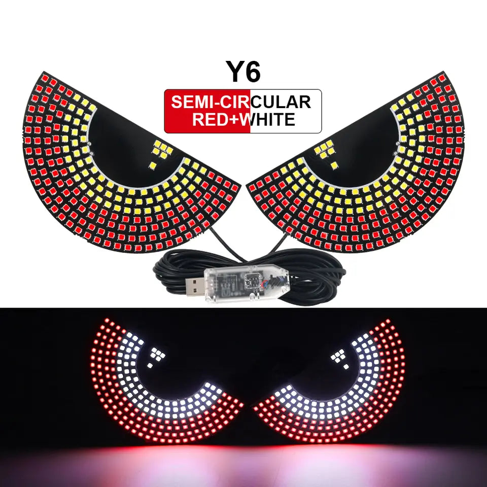 2X Devil's Eye LED Light Car Eye Light Truck Dynamic LED Light for Car Window