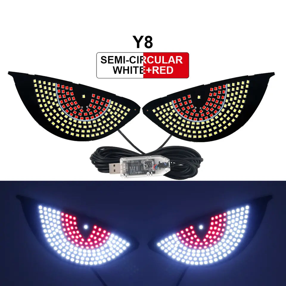 2X Devil's Eye LED Light Car Eye Light Truck Dynamic LED Light for Car Window