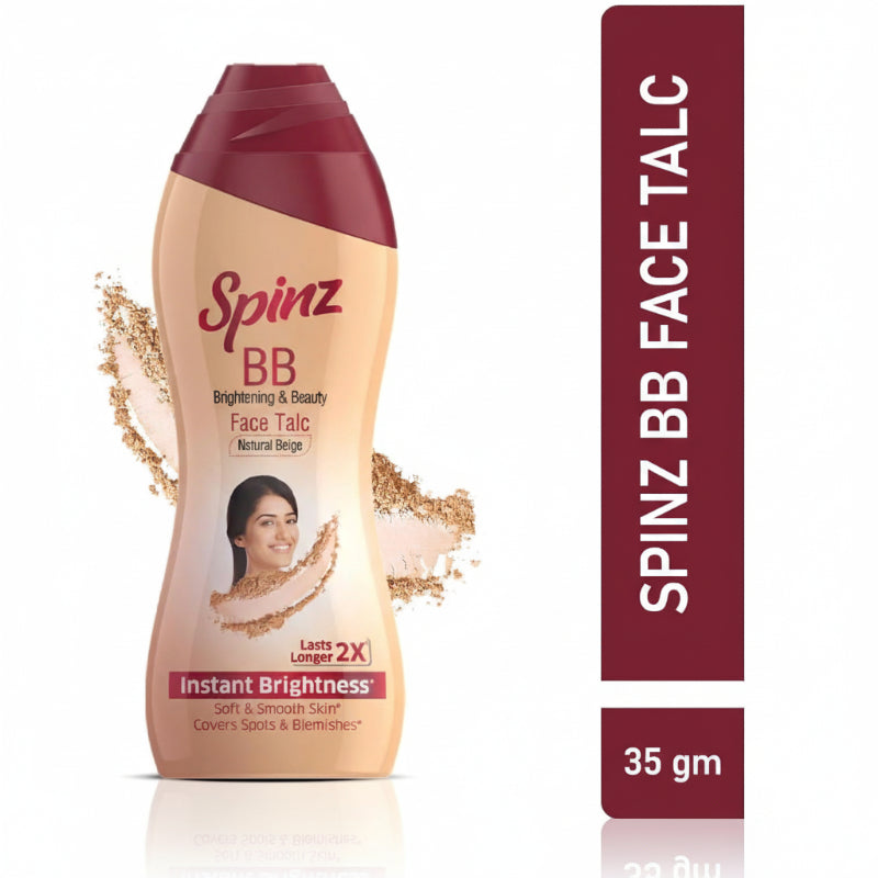 Spinz BB Brightening & Beauty Face Talc (Natural Beige) – 35g