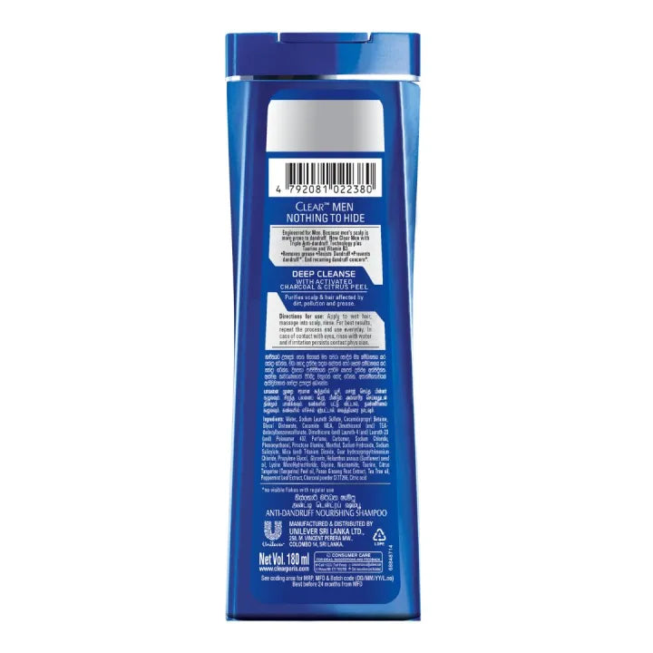 Clear Men Anti-Dandruff Shampoo Deep Cleanse